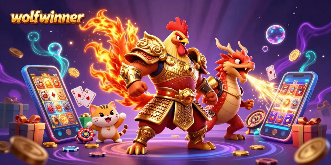 Engage in thrilling casino adventures with a wolfwinner themed 3D illustration showcasing dynamic gaming elements.