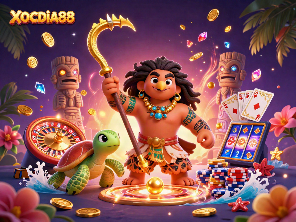 Engage with XOCDIA88 while enjoying vibrant casino action featuring dynamic cartoon characters.