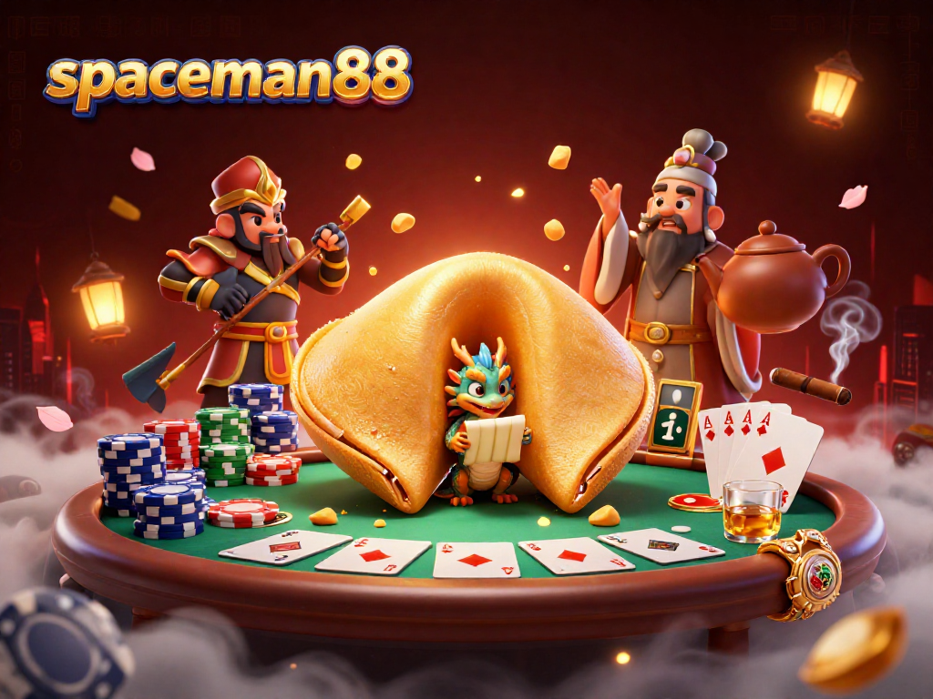 Experience thrilling moments with spaceman88 at the lively casino scene featuring poker elements.