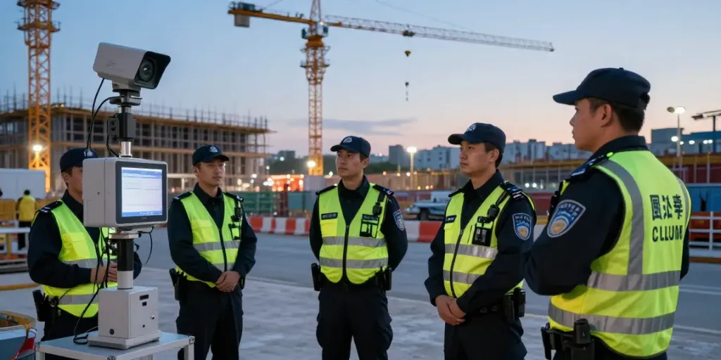Construction Site Security with licensed professionals ensuring safety at a construction site.