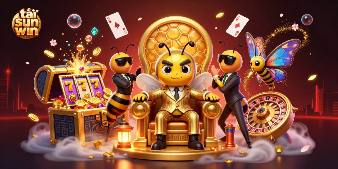 Play and download tải sun win with vibrant slot reels and excited characters in a dynamic gambling scene.